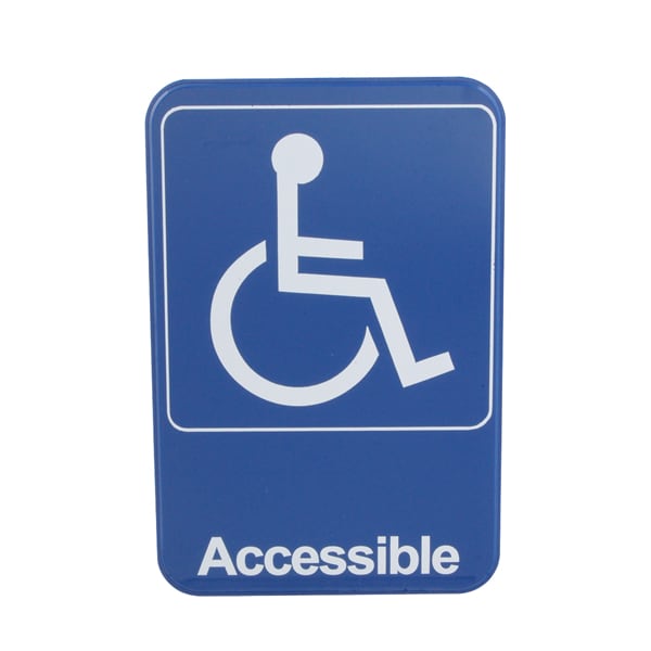 Vollrath Sign, Handicap , Blue, 6X9" 5644 - main